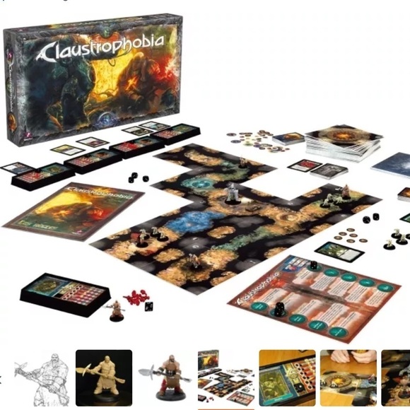Asmodee Other - Asmodee Boardgame Claustrophobia miniatures-based survival game